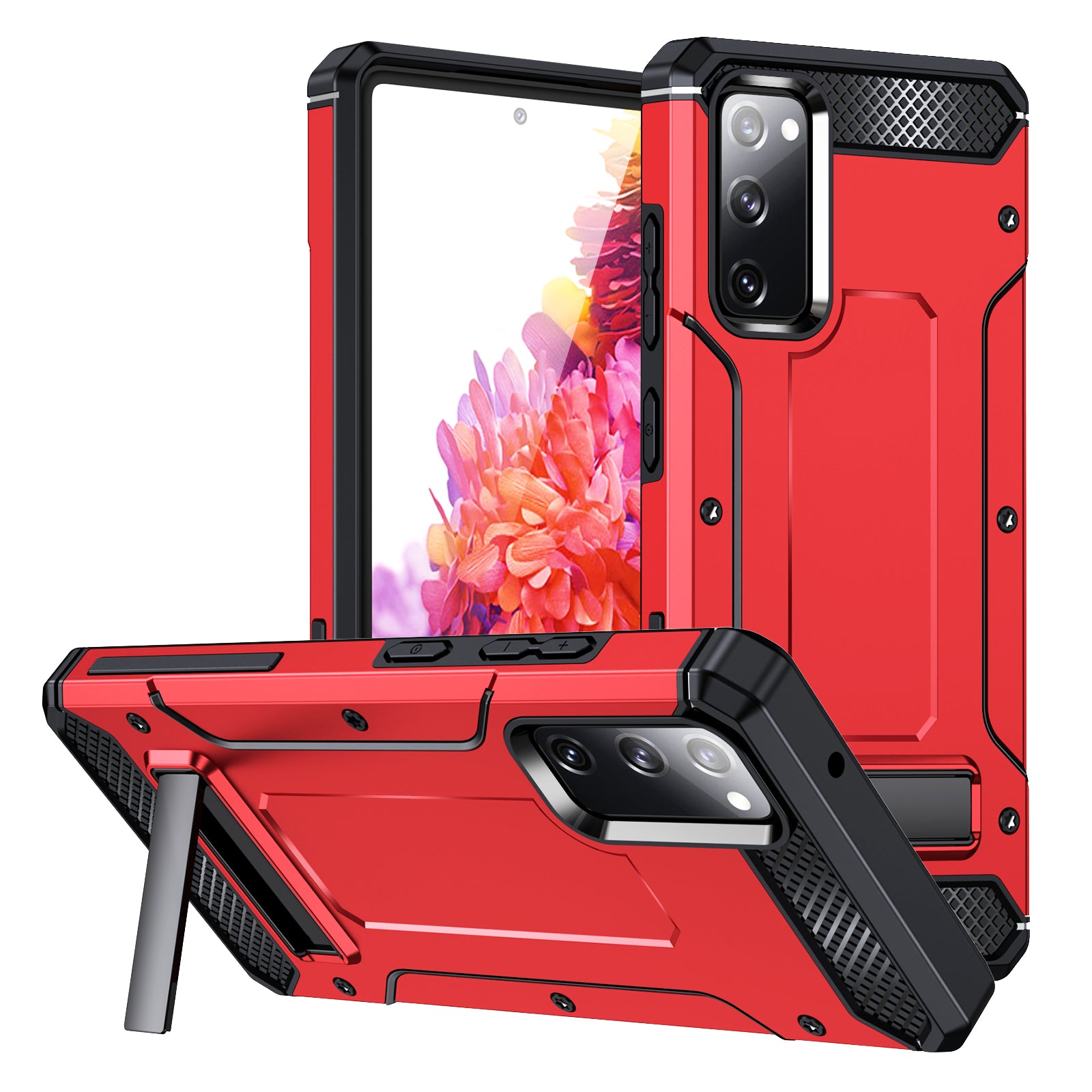 For Samsung Galaxy S20 FE FE 5G FE 2022 S20 Lite Kickstand Case TPU PC Dual Layer Protection Anti-drop Phone Cover For Samsung Galaxy S20 FE FE 5G FE 2022 S20 Lite Kickstand Case TPU PC Dual Layer Protection Anti-drop Phone Cover